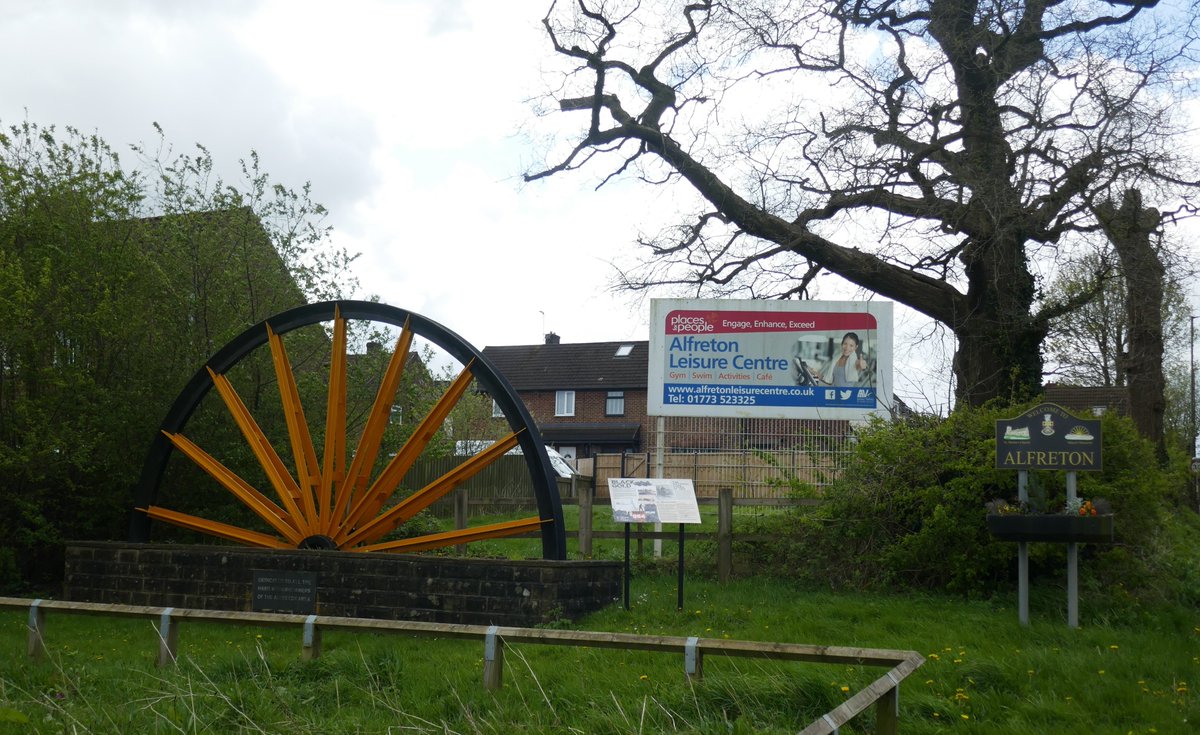 Alfreton mining memorial at the side of the A61 just north of the town. Deep coalmining around Alfreton finished in 1968/1969 with the closures of Alfreton & Swanwick collieries (1968) & Blackwell A Winning colliery (1969). #miningheritage