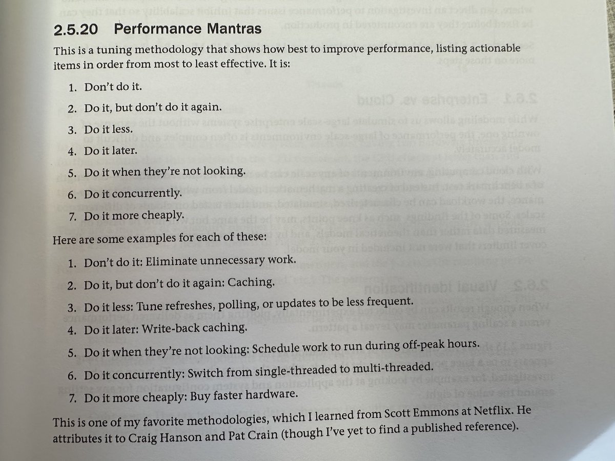 Performance mantras worth remembering from the Systems Performance book.