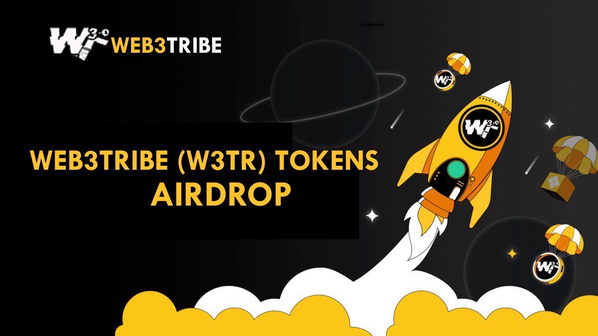 🚀 Exciting News! Join the WEB3 TRIBE TOKEN (W3TR) AIRDROP 🚀

🎉 Bag some free Web3 Tribe Tokens built on EGON chain for free!

💰 Use the bot on telegram: t.me/Web3TribeAirdr…

👉 Fulfill all tasks and get 20 W3TR Tokens
👥 Get 5 W3TR tokens for each referral