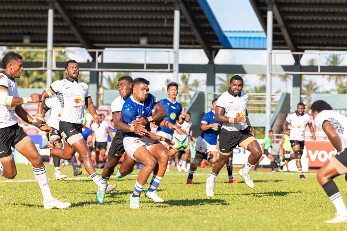 Fiji Warriors claimed victory over Manuma Samoa, in the sixth and final match of the #WRPC2024! 🌟🇫🇯🇼🇸

#FIJ 43 - 18 #SAM

↳ Final results ⇨ bit.ly/3W8nh6P

#Oceaniarugby Fiji Rugby Lakapi Samoa