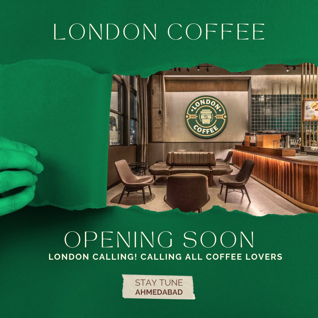 London Coffee: A Blend of Tradition and Taste, Coming Soon to Delight Your Senses!

#OpeningSoon #londoncoffee #CoffeePassion #londoncoffeeindia #londoncoffeefranchise #londoncoffeeahmedabad