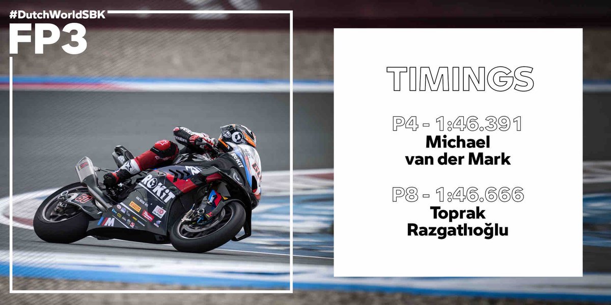 The rain never stopped for FP3 in Assen. Saturday warm up complete. Superpole takes place at 11am local time. #DutchWorldSBK #WorldSBK #WeAreROKiT #M1000RR @ROKiT