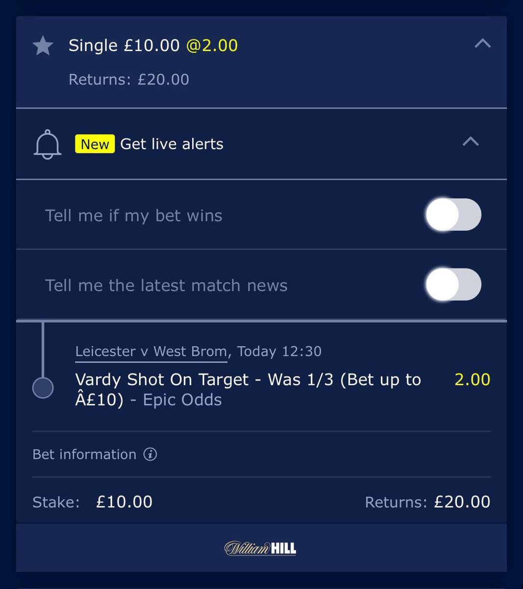 Lord’s Football Tips (@lordfootytips) on Twitter photo 😍 £20 FREE CASH GIVEAWAY!!!
If Jamie Vardy has a SOT in Leicester v West Brom… I’ll giveaway £20 cash!! 💰
❤️ £10 to someone who LIKES this post
🔁 £10 to someone who RTs this post
✅ Must FOLLOW <a href="/LordFootyTips/">Lord’s Football Tips</a> 😍 £20 FREE CASH GIVEAWAY!!!
If Jamie Vardy has a SOT in Leicester v West Brom… I’ll giveaway £20 cash!! 💰
❤️ £10 to someone who LIKES this post
🔁 £10 to someone who RTs this post
✅ Must FOLLOW <a href="/LordFootyTips/">Lord’s Football Tips</a>