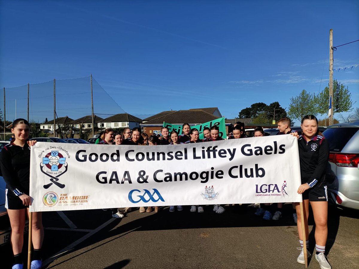 goodcounselgaa's tweet photo. Good luck to our U15 girls in their football féile today!
#goodcounselliffeygaels #fgfa #dublinlgfa #feile #féile2024 #feile2024 https://t.co/qjZypn1NXi