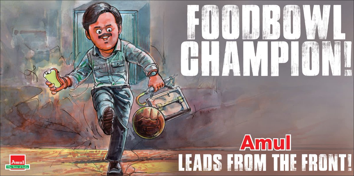 It's #Maidaan fever all over India.
Now , Amul also featured #AjayDevgn in its cartoon advt. 

Go and watch this masterpiece. Aisi movie ek dasak mein ek hi banti hai. #MAIDAANCONQUERINGHEARTS