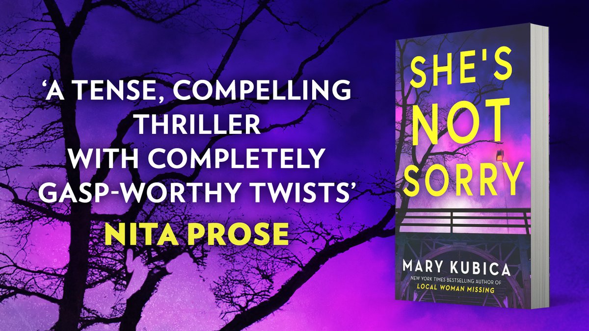 Calling all thriller fans!

<a href="/MaryKubica/">Mary Kubica</a>’s #ShesNotSorry is out NEXT WEEK!

Hold on to your hats for this brand-new pulse-pounding psychological crime thriller set to become one of your favourite 2024 reads 🔥

Find out more: ow.ly/RA1J50RgZOC