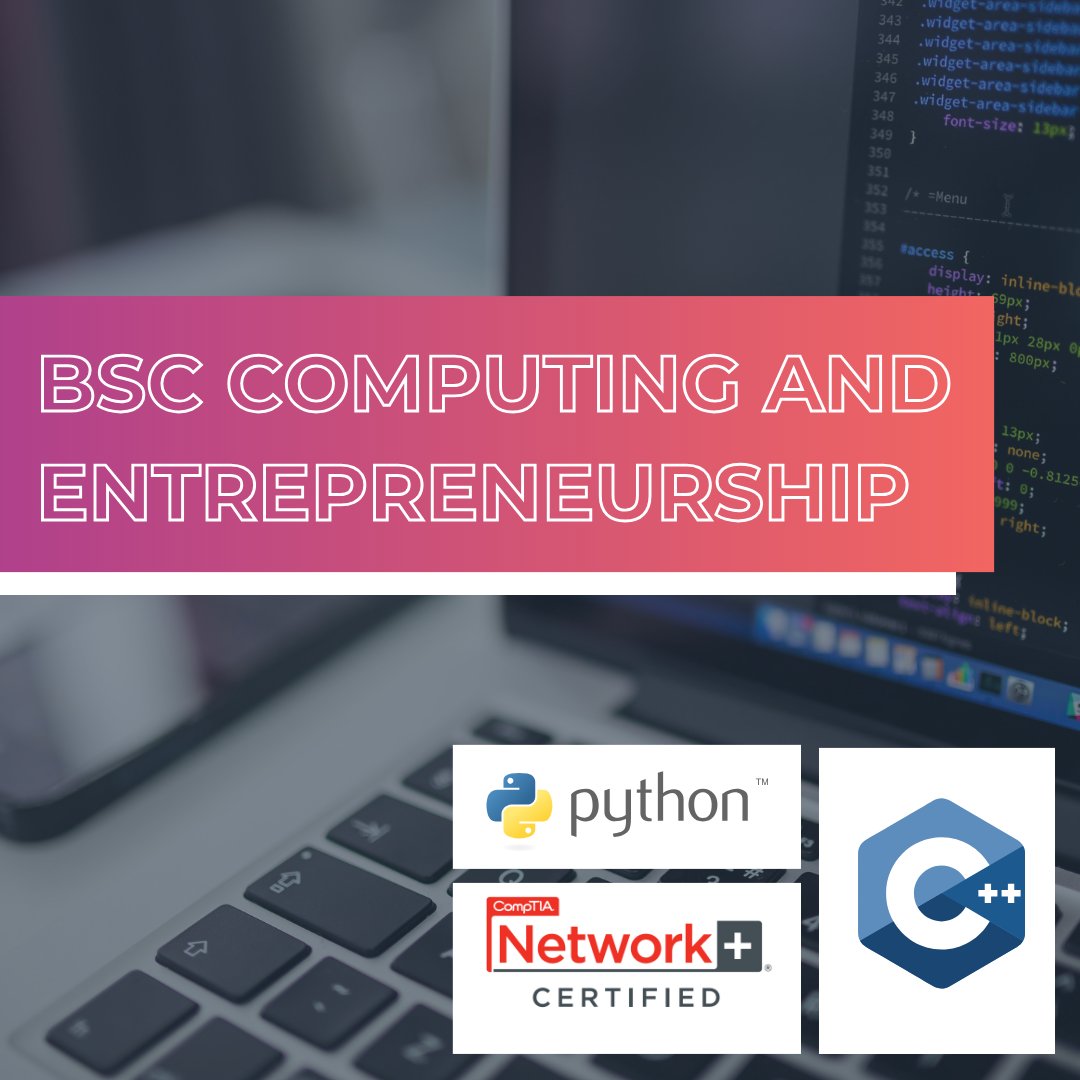 When you study our BSc Computing and Entrepreneurship programme, you're not just working towards your degree, you're working towards earning valuable professional IT qualifications along the way, including Python, C++, and CompTIA Network+! #UniversityofGibraltar