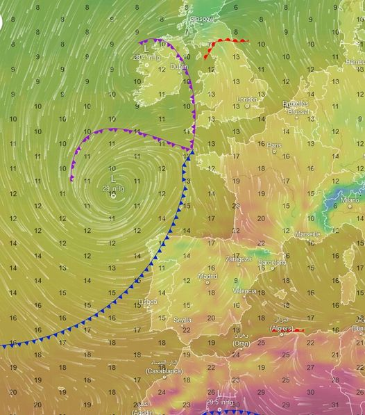 Slim pickings for the rest of the month, however we may see a short spell of southerly winds and Continental warmth on the 25th (SW England/Wales) and 26th (most of England/Wales), before it turns cold again next Saturday. #insectmigration #migrantmothuk #teammoth