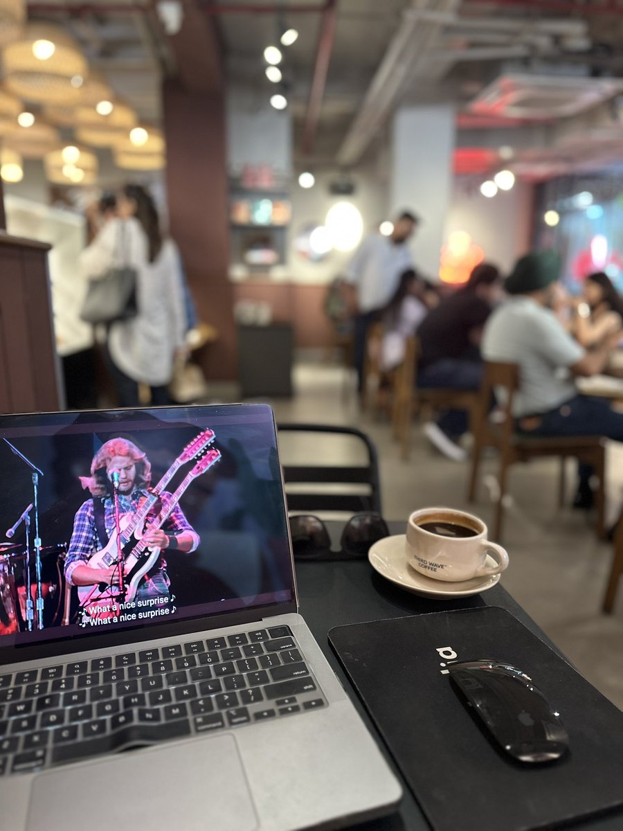 debug_mode's tweet photo. A summer afternoon
A busy cafe ,
You ask,
Table for one ?
They give you
Corner table ,
You seat quietly
glance at the crowd ,
Then on headphone ,
Eagle says -
some dance to remember ,
some dance to forget 💔
#djsays #poetry #gurgaon https://t.co/s1oGhRzFml