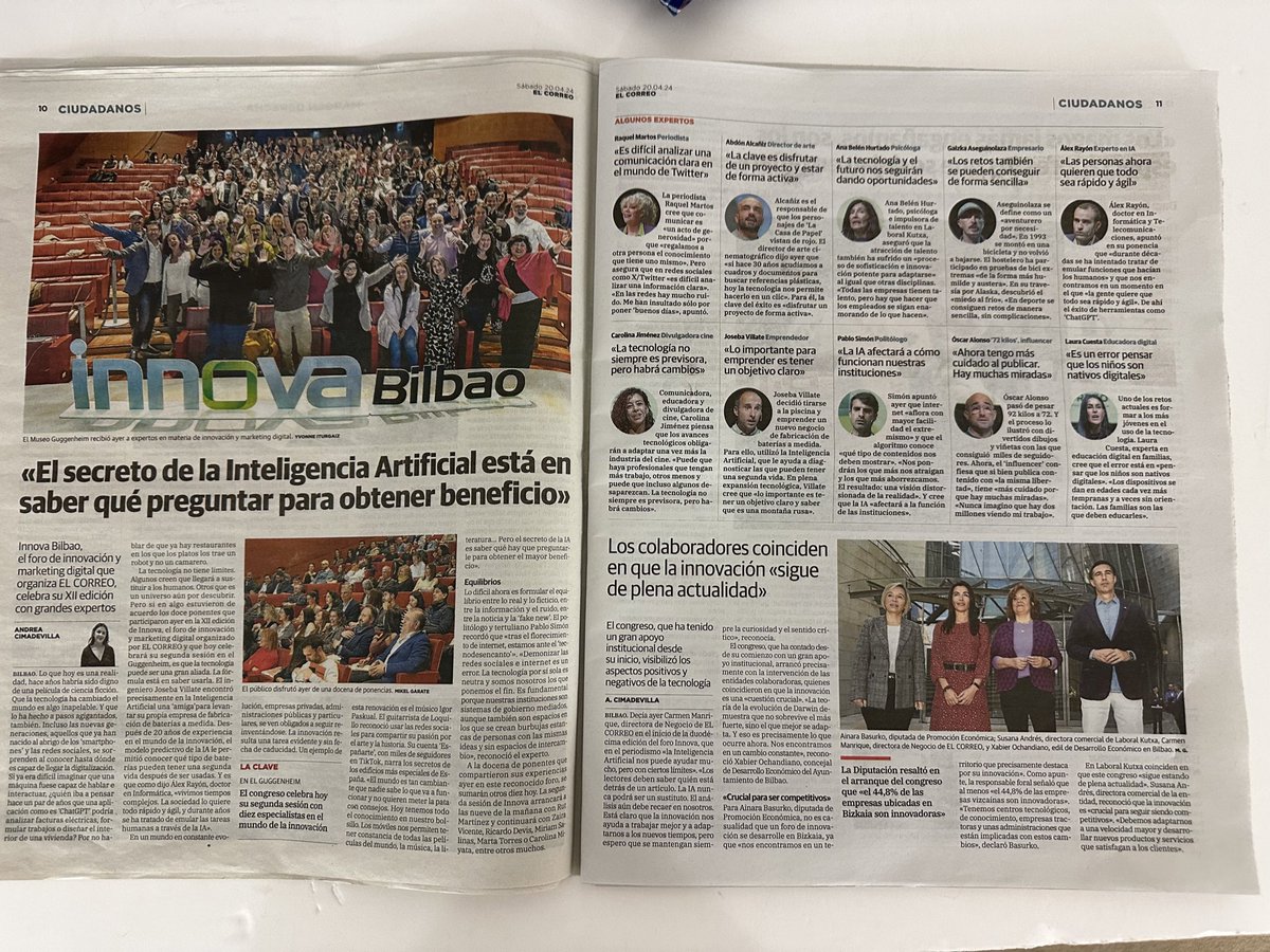 Y seguimos aprendiendo y construyendo #comunidad alrededor del marketing y de la innovación en el congreso <a href="/InnovaBilbao/">InnovaBilbao</a> 

También en streaming innova-bilbao.com 

#inteligenciacolectiva #innobi24