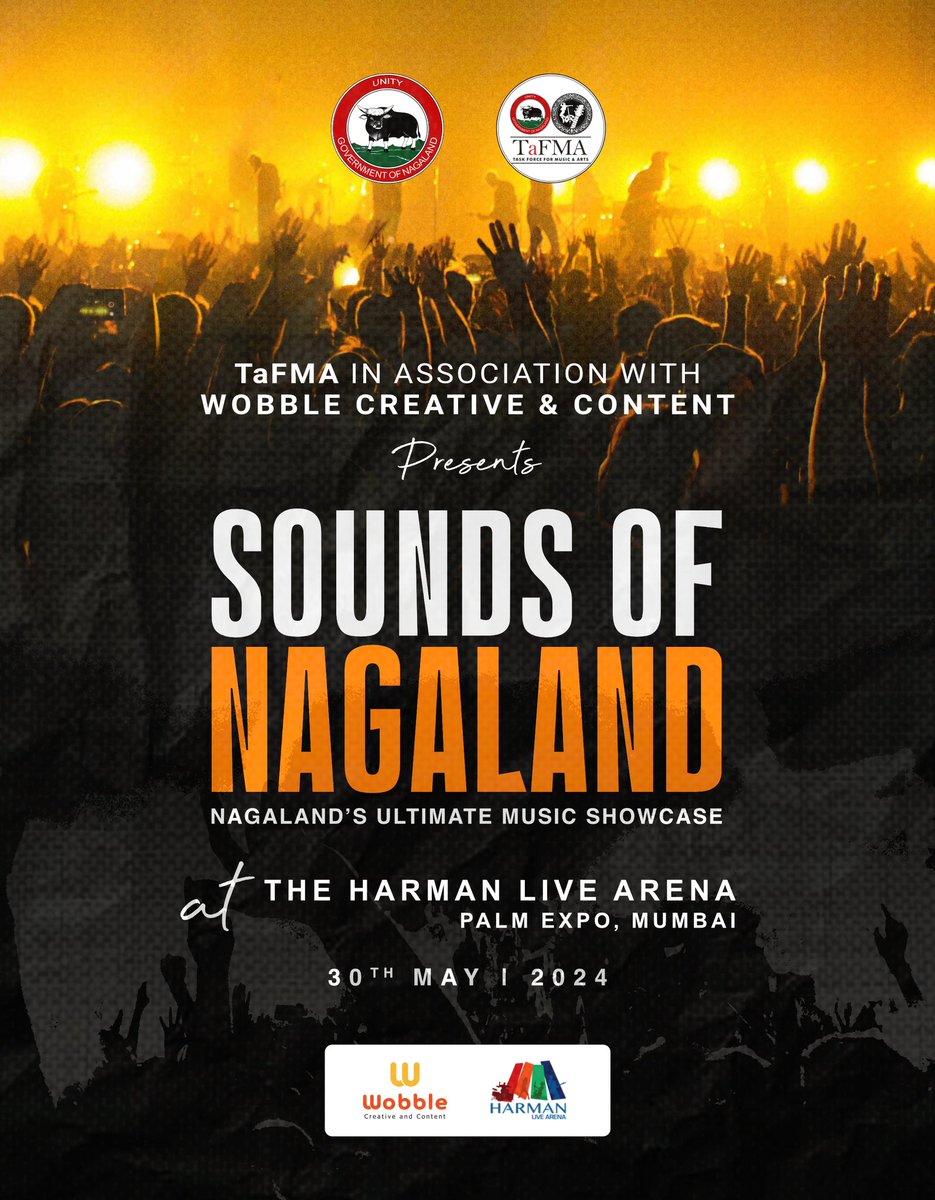 Very exited to announce that the Task Force for Music & Arts (TAFMA) is collaborating with @wobblecnc and will be presenting ‘Sounds of Nagaland’ in the Harman Live Arena at the Palm Expo in Mumbai. The event will showcase some of the best artists from Nagaland to national and…
