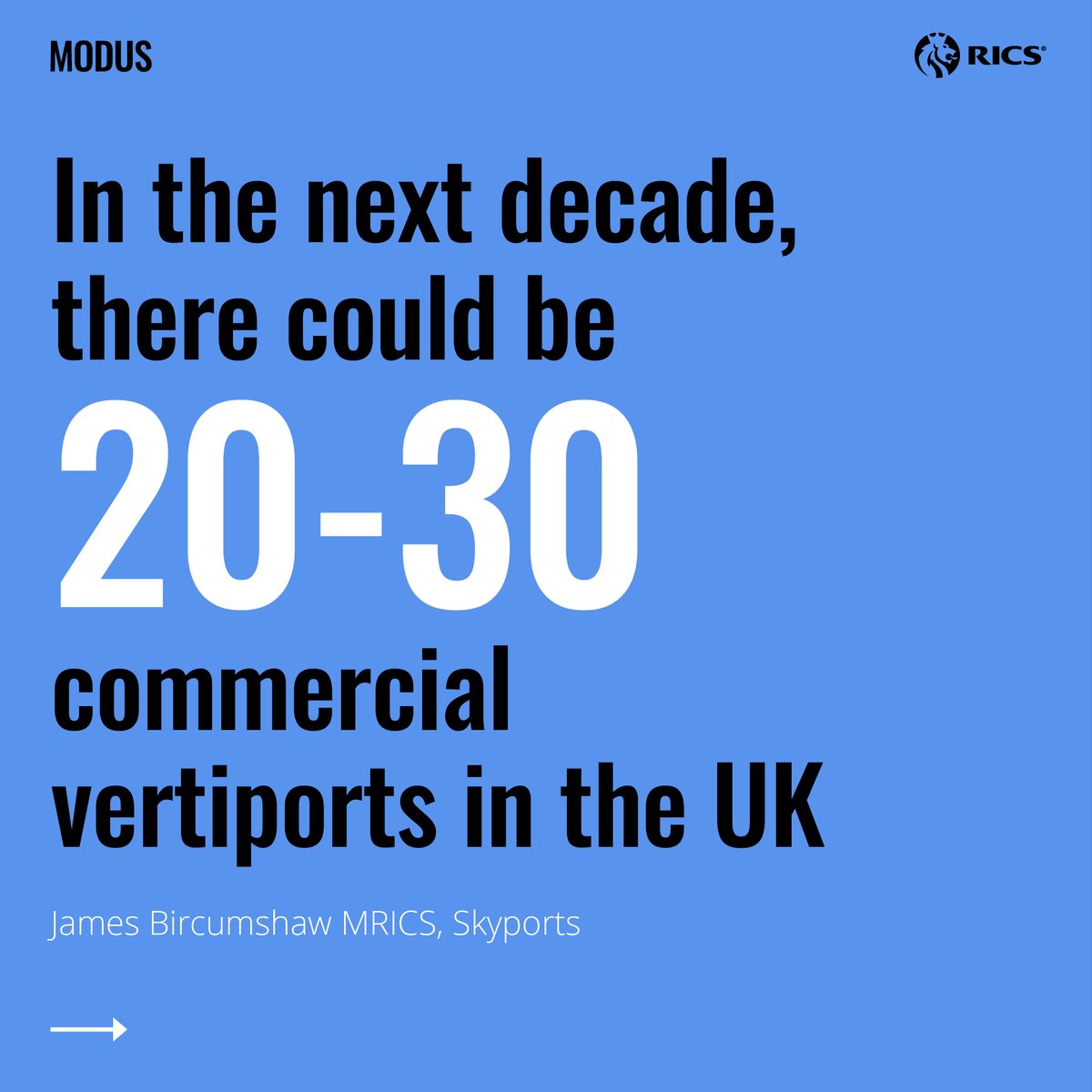 Is the future of urban travel to take to the skies? Vertiports are developing worldwide, ready-to-be landing pads for flying taxis when the technology is safe and commercially viable. Find out why the only way is up on #RICSModus: ms.spr.ly/6015YD5cD