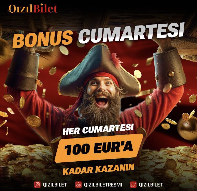 🎉Bonus Cumartesi ile hafta sonunun tadı QızılBilet ile çıkıyor!

💥 Her cumartesi 1️⃣0️⃣0️⃣ Euro bonus kazanma şansını yakalayın‼️

📣 Yeni üyelere özel ayrıcalıklar: %2️⃣0️⃣0️⃣ bonus ve 1️⃣5️⃣0️⃣ Free Spin!

📌En yüksek RTP oranları burada⚡️

bit.ly/BjornQızıl