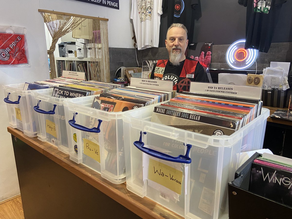 Nice namecheck for the shop by a customer on Radcliffe and Maconnie earlier. They were first in the queue for RSD and got the three items they wanted. The clip can be heard on BBC Sounds at about 9:11am, Radio 6. Still loads of records left and the queue has gone.