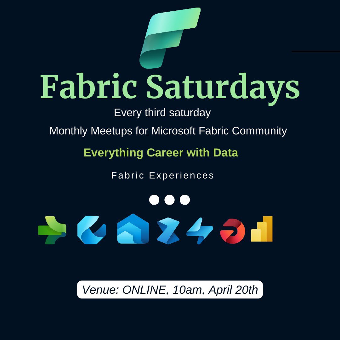 Join the Fabric community in Lagos virtually Our meetup is today. Link to join - youtube.com/live/k_pKKx8Xq…