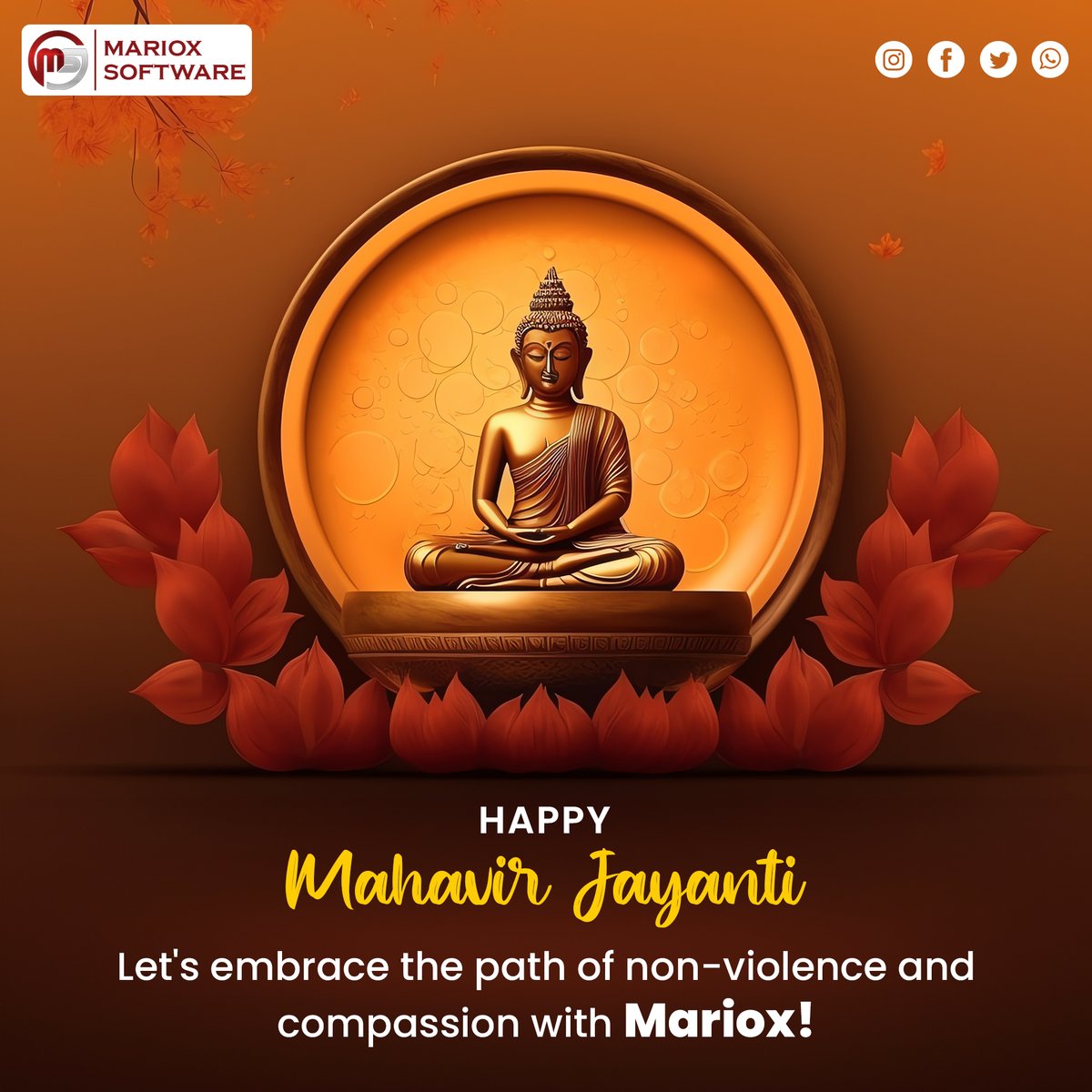 MarioxSoftwares's tweet photo. On Mahavir Jayanti, Mariox Software pays homage to the great teachings of Lord Mahavir! May his principles of non-violence, truth, and compassion inspire our software solutions to bring about positive change in the digital world. #MahavirJayanti #MarioxSoftware #DigitalHarmony https://t.co/3TWfGhSOOh