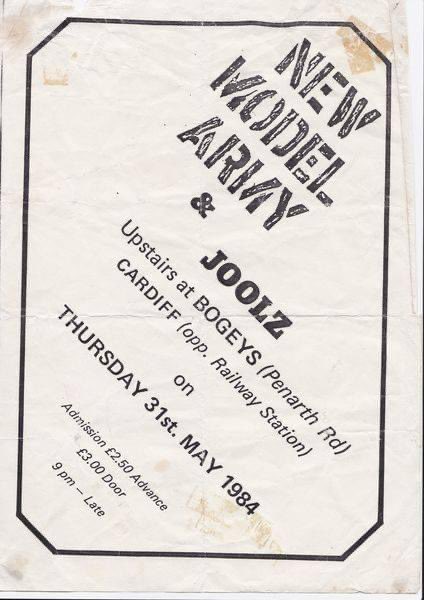 New Model Army at Bogeys, 31st May 1984 @officialnma #bogeys #caerdydd #cymru #cardiff #wales #cardiffmusichistory