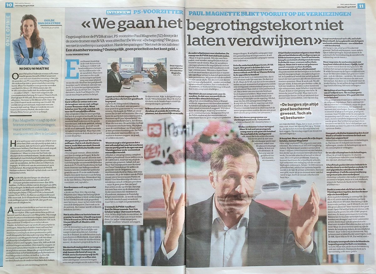 moenaert's tweet image. #Magnette brengt een dermate indrukwekkende cocktail van Waalse arrogantie, dogmatisch denken, plat opportunisme en economische domheid dat ik me afvraag wat je wél nog moet kunnen om het premierschap te ambiëren. 
[sterk interview van @isoldevde]