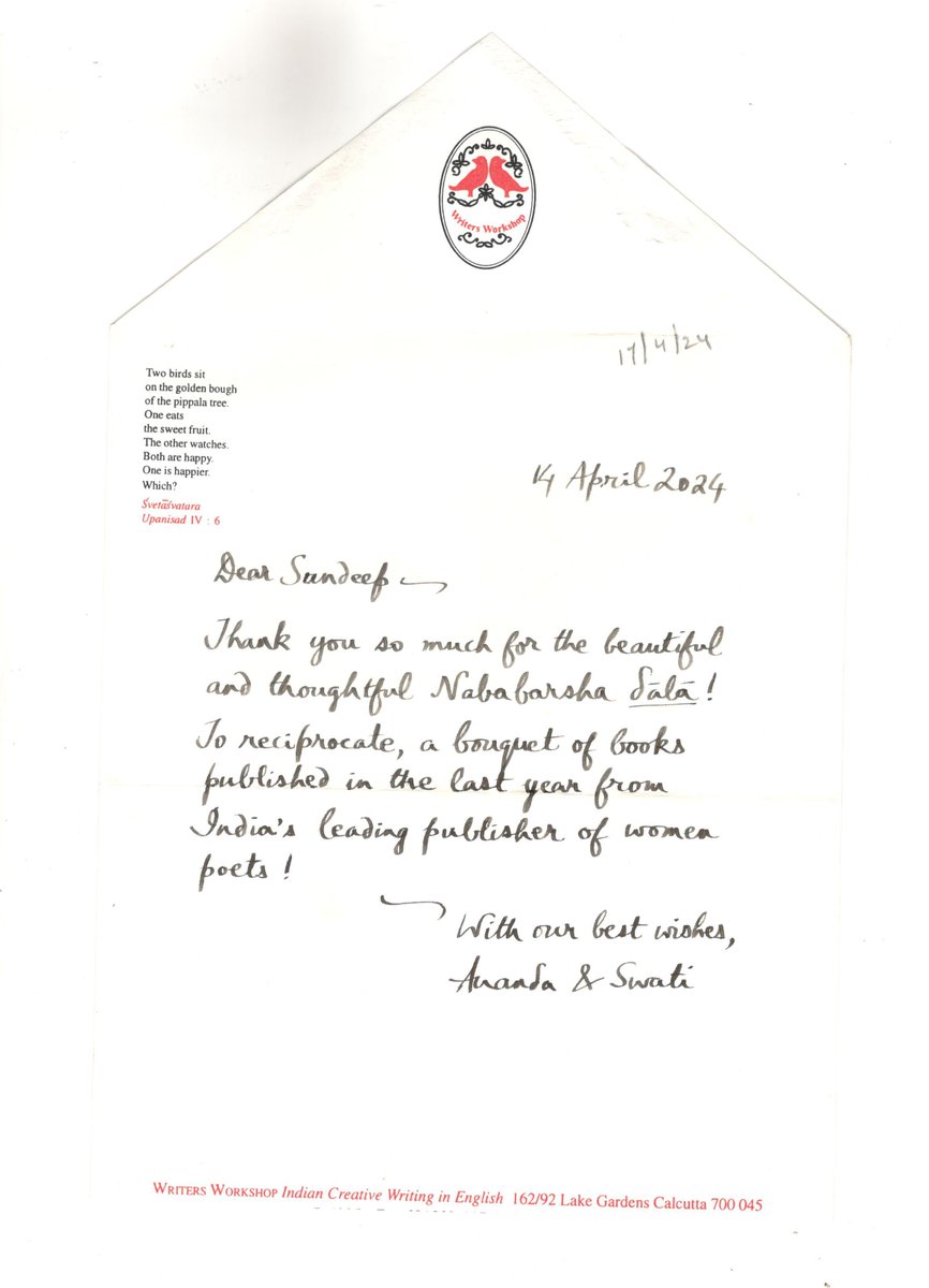 essbeeindia's tweet image. In an age dominated by social media, receiving a handwritten note is a rare and special gesture. I truly appreciate the thoughtful note sent by Prof Ananda Lal and Swatidi
#Gratitude #HandwrittenNote #OldSchoolCharm