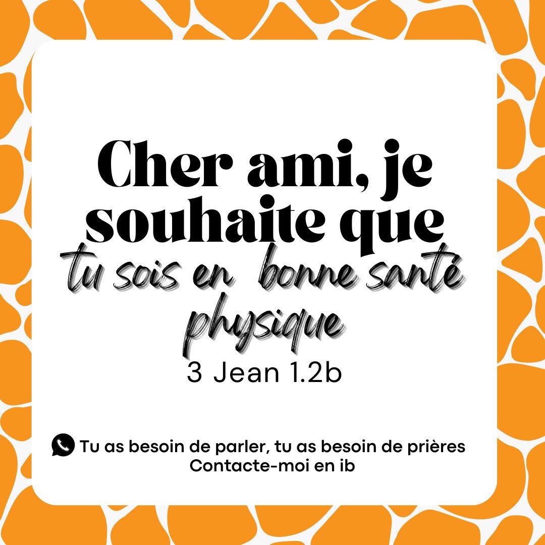 perle_mbappe's tweet photo. 3 Jean 1:2 LSG

«Bien-aimé, je souhaite que tu prospères à tous égards et sois en bonne santé, comme prospère l’état de ton âme.»

  CROIS-TU QUE JÉSUS-CHRIST PUISSES TE GUÉRIR DES BLESSURES VISIBLES ET INVISIBLES ?? https://t.co/VVqtuFdj2y