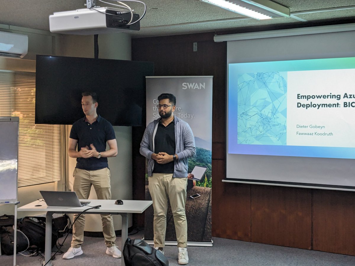 Global Azure is happening in Mauritius. Thanks to SWAN for hosting us today. Fawwaaz and Dieter gave us an insight into Bicep.