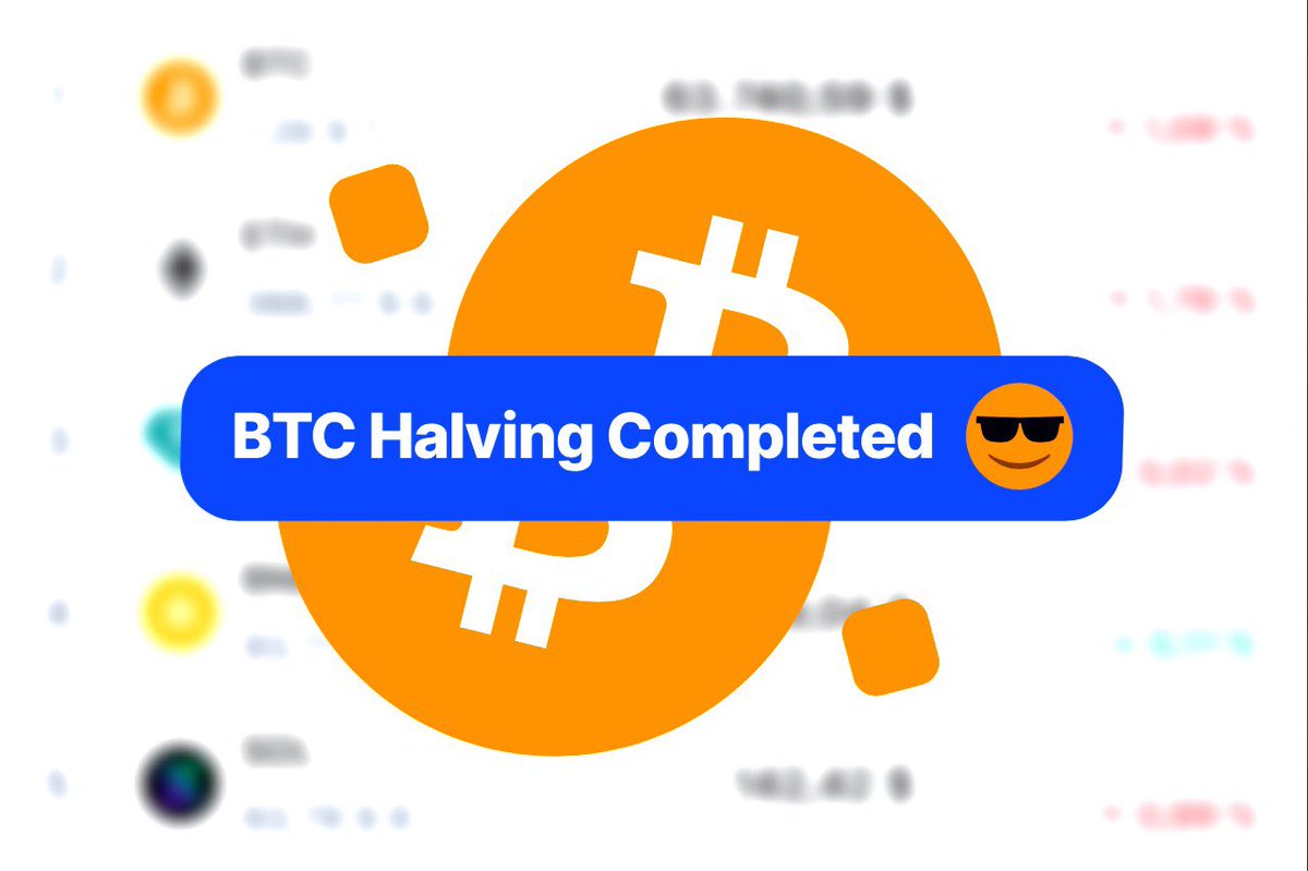 Congratulations 🥳 

BTC Halving Completed ✔️ 

#Ourfoc #BTC #Bitcoin #Halving