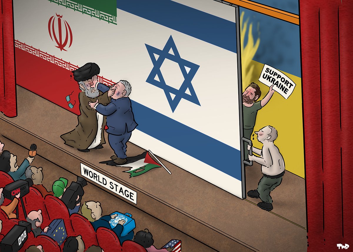 World stage. #Iran #Israel #Netanyahu #Khamenei #Putin #Zelensky #Russia #Ukraine