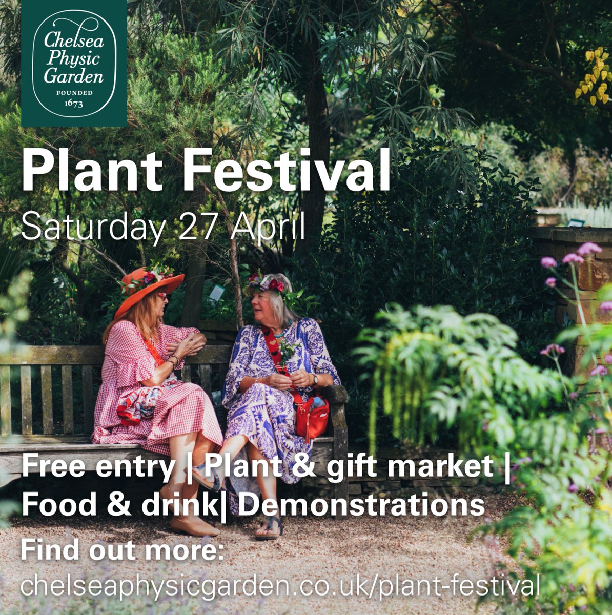 #PlantFest - one week to go! 🌱 Join us for a plant and gift market, food and drink, and FREE entry to London’s oldest botanic garden on Saturday 27 April. 🌱🐝💐 Botanically inspired demonstrations for our market stallholders: Saturday 27 April, 10am - 5pm.