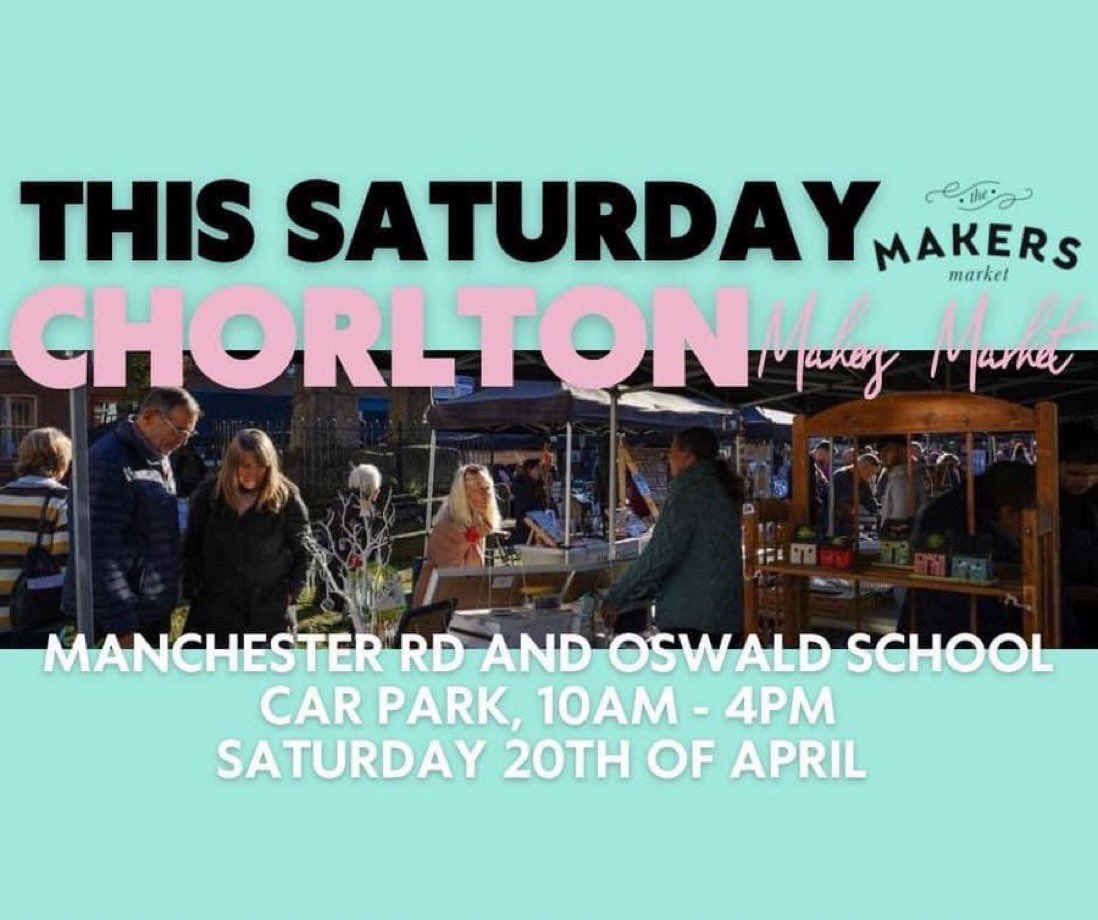 #Chorlton #makersmarket is on today. 

Always a great way to spend a Saturday in Chorlton. Fabulous food, drink and craft stalls and lots of brilliant local traders nearby. 

Pop down between 10-4pm.  See you there. @_makersmarket #chorlton #shoplocal