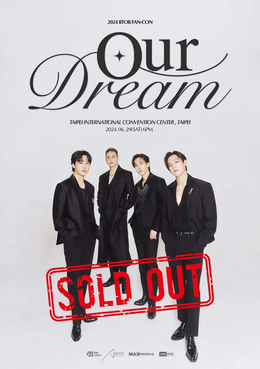 ang_melodies's tweet photo. 2024 BTOB Fan-Con Our Dream in Taipei
SOLD OUT!!!!

This is shared by the organizer Show Office Entertainment!
🤯🤯🤯🤯
@OFFICIALBTOB #BTOB #비투비 #BTOB_OurDream_Taipei https://t.co/3rnNHJluDj