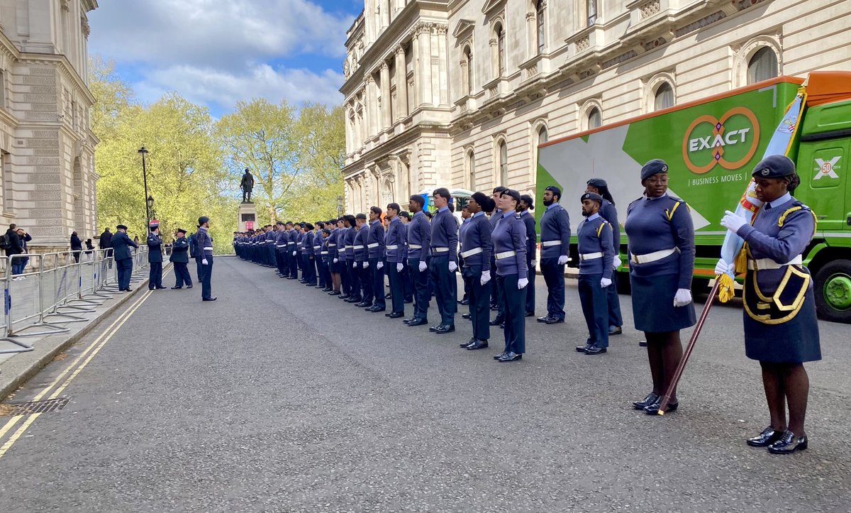 Polished and ready to go - @aircadets participating in the St George’s Day parade in Whitehall!