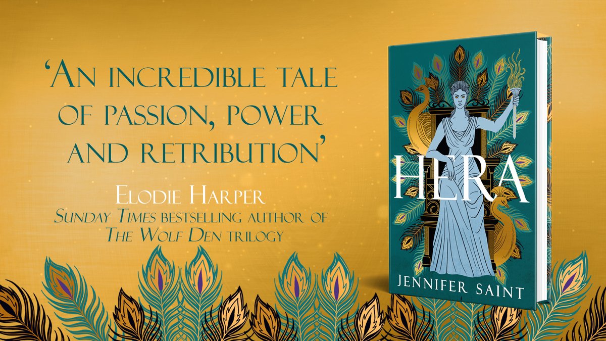 'An incredible tale of passion, power and retribution' @ElodieITV Signed copies of #Hera by @jennysaint are available to pre-order @waterstones🎉 🔗brnw.ch/HeraSignedCopy