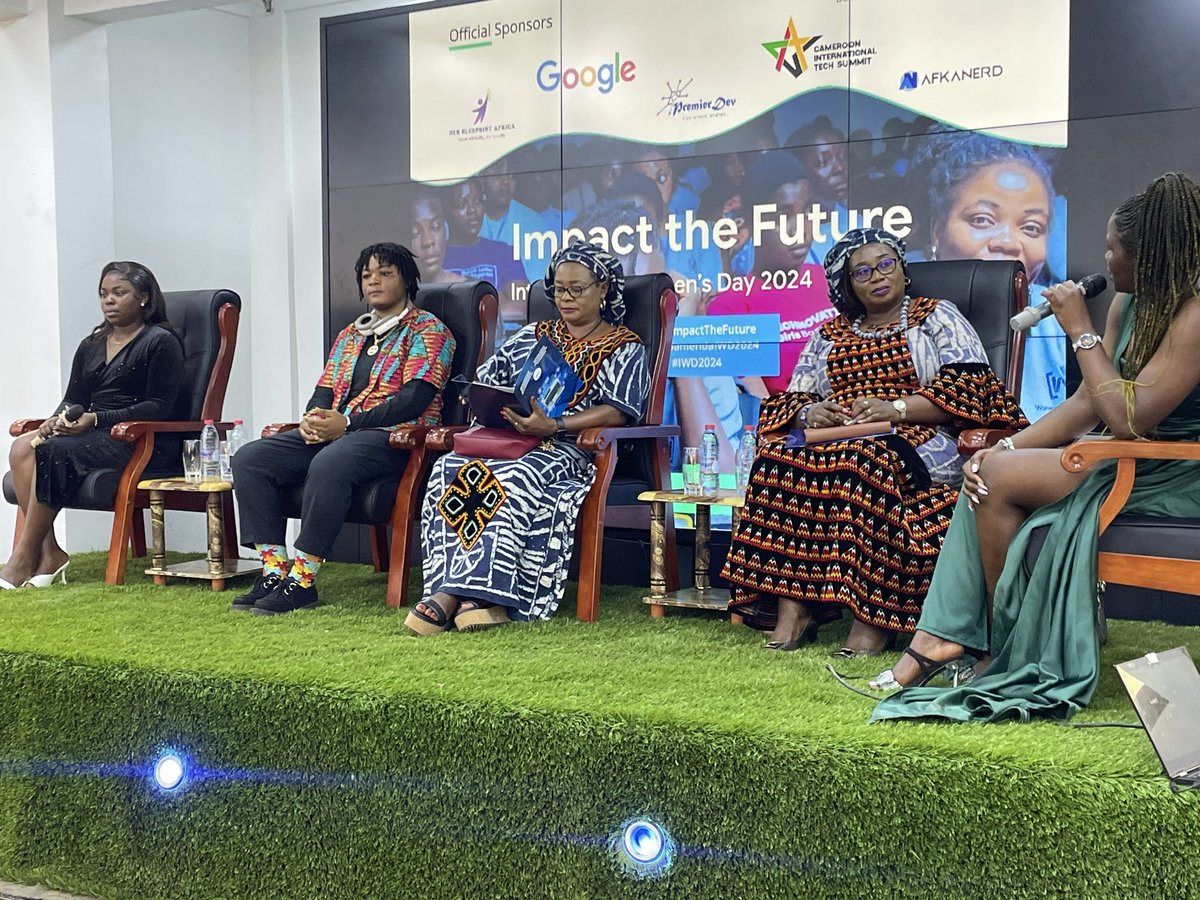 Buckle up for an electrifying panel with @ManeBa_cnm , Miss Paschaline, Dr. Pascaline, Cleopatra, moderated by @agienpetra ! These trailblazers will share insights on redefining #TechSuccess while breaking barriers for #WomenInTech. 🔥

#WTMBamenda
#IWD2024
#Impactthefuture