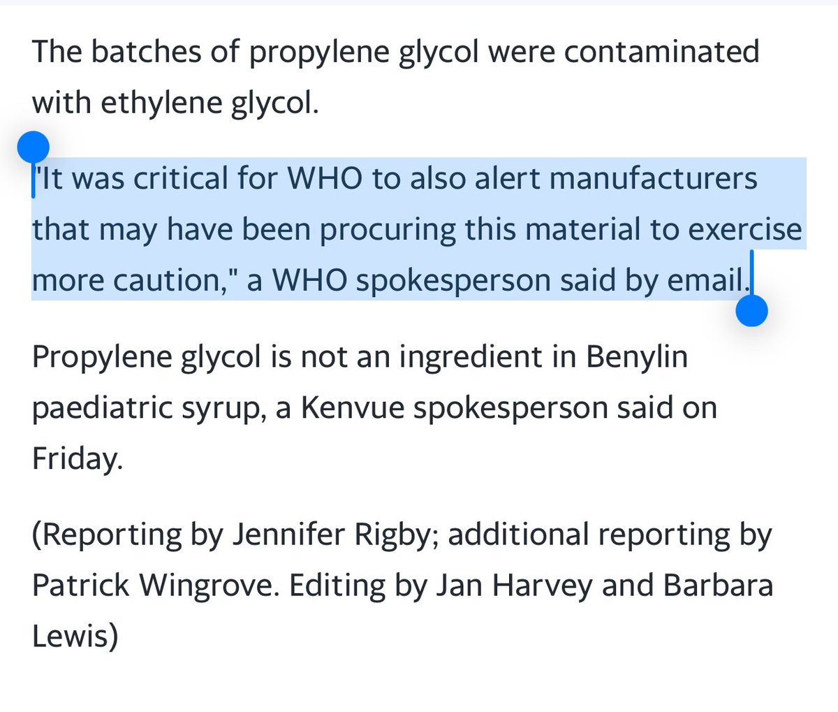 So the WHO is alerting the public of the dangers of ……a recalled cough medicine, and is investigating the manufacturers. But what about the 🐘 in the room? This medicine sadly killed 300. How many has the 🐘killed?🤷‍♀️ uk.news.yahoo.com/says-wider-ale…