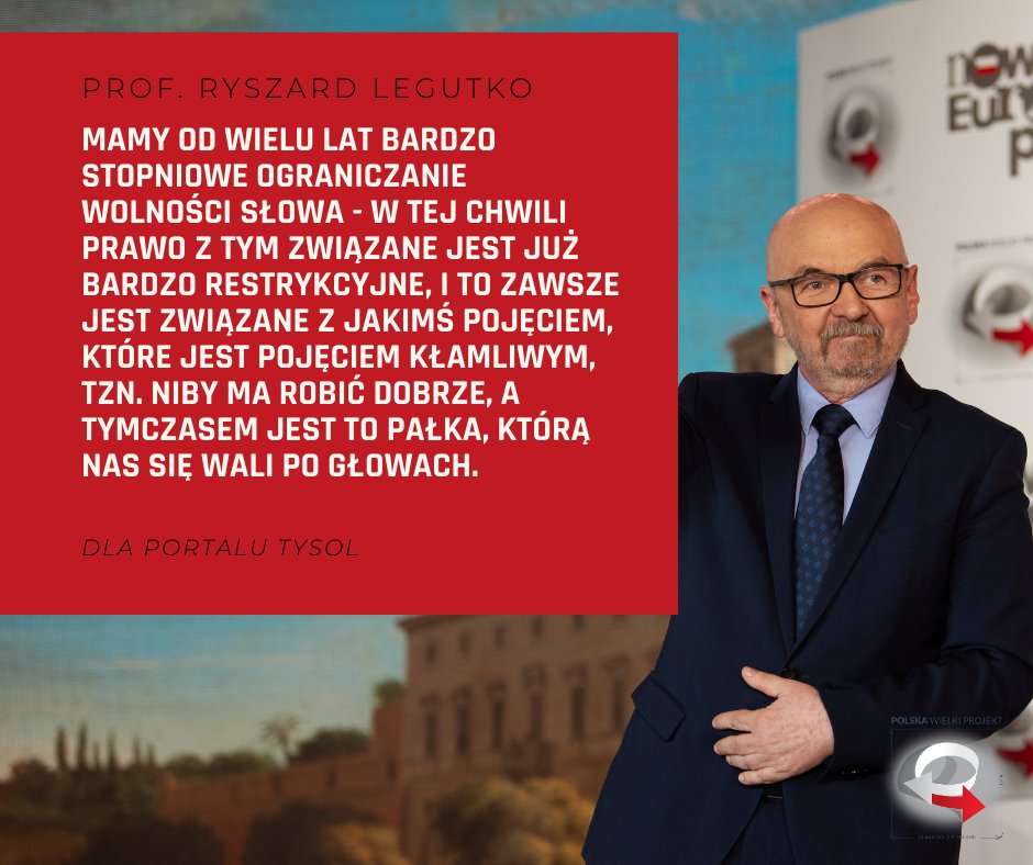 Prof. Ryszard Legutko powiedział dla portalu Tysol #PWP #Polska #WielkiProjekt