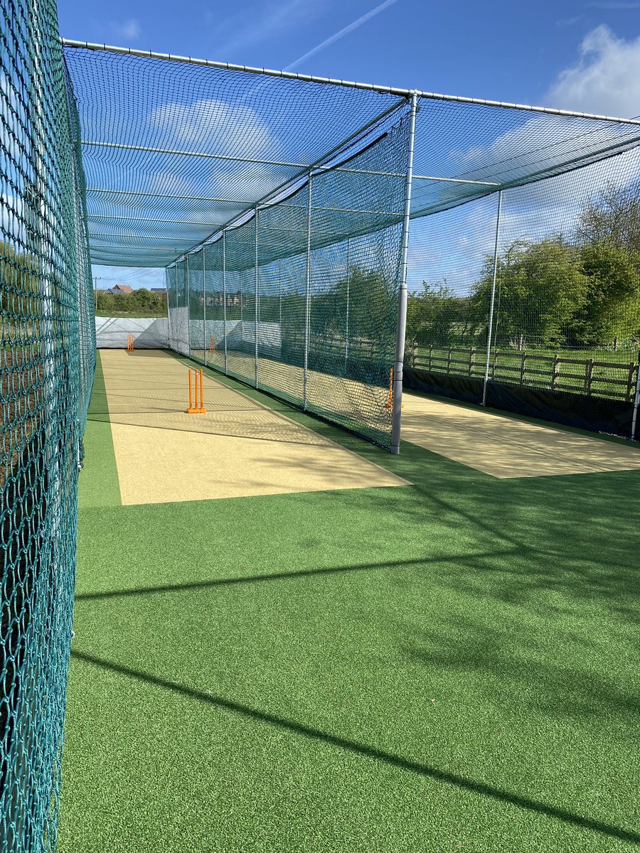 Massive thanks to Ged McDougall @ECB_cricket & @AndyHibberd99 for the help & support in getting our new nets installed by @totalplayLtd before the start of the season #amazing #newseason #newnets