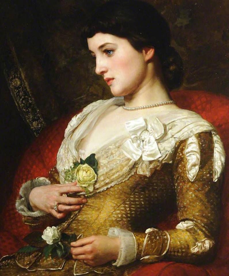 Portrait of actress Lily Langtry by English painter Edward John Poynter (1878). Jersey Museum and Art Gallery.