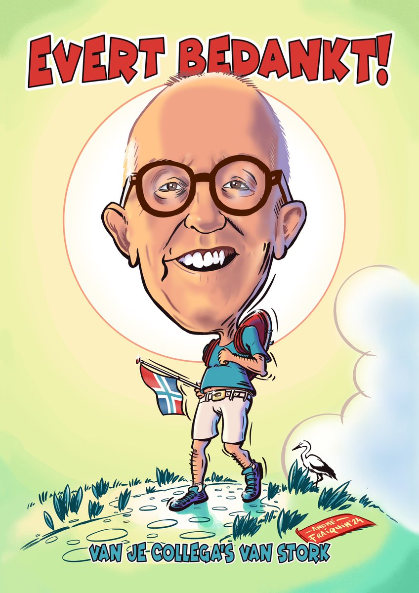 ✍🏻😁🎉 (Met toestemming) Dit zijn Freddy en Evert. Ik maakte deze grappige #karikaturen van ze. Die kregen ze #cadeau van hun collega’s van Stork, want ze gaan met pensioen. Welverdiend heren!

#karikatuur #karikaturist #afdesign #andrefraiquin #workum #stork #lokaal55 #sneek