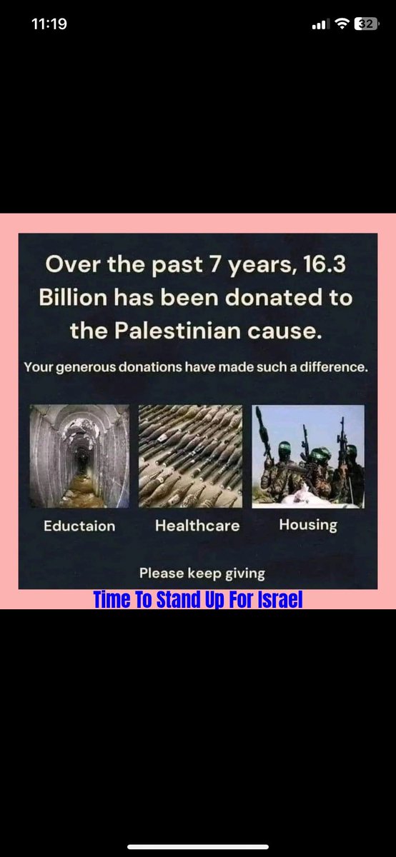 Wat zouden ze toch allemaal met die miljarden gedaan hebben? 
#defundunrwa #hamas #Palestina