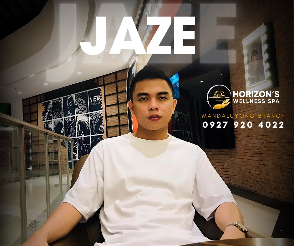 HorizonSpaBoni's tweet photo. Therapists on-duty this weekend.

JAZE @JazeyPerez 
SEAN @HORIZON_SEAN 
VON @Vonthomas218115 
JB @Horizon_JB 

To book your appointment, contact us at 09279204022. https://t.co/rgj3nvifs3