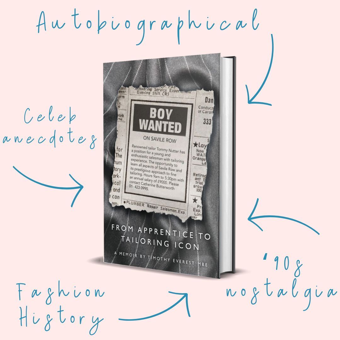The son of restaurateurs, young #TimothyEverest wanted nothing more than to be a racing driver. This is the story of how he became an icon of #Britishfashion 👔 (📘 : bit.ly/3wmUSPn) @Timothyeverest2 @TimothyEverest #SavileRow #tailoring #tailors #fashion