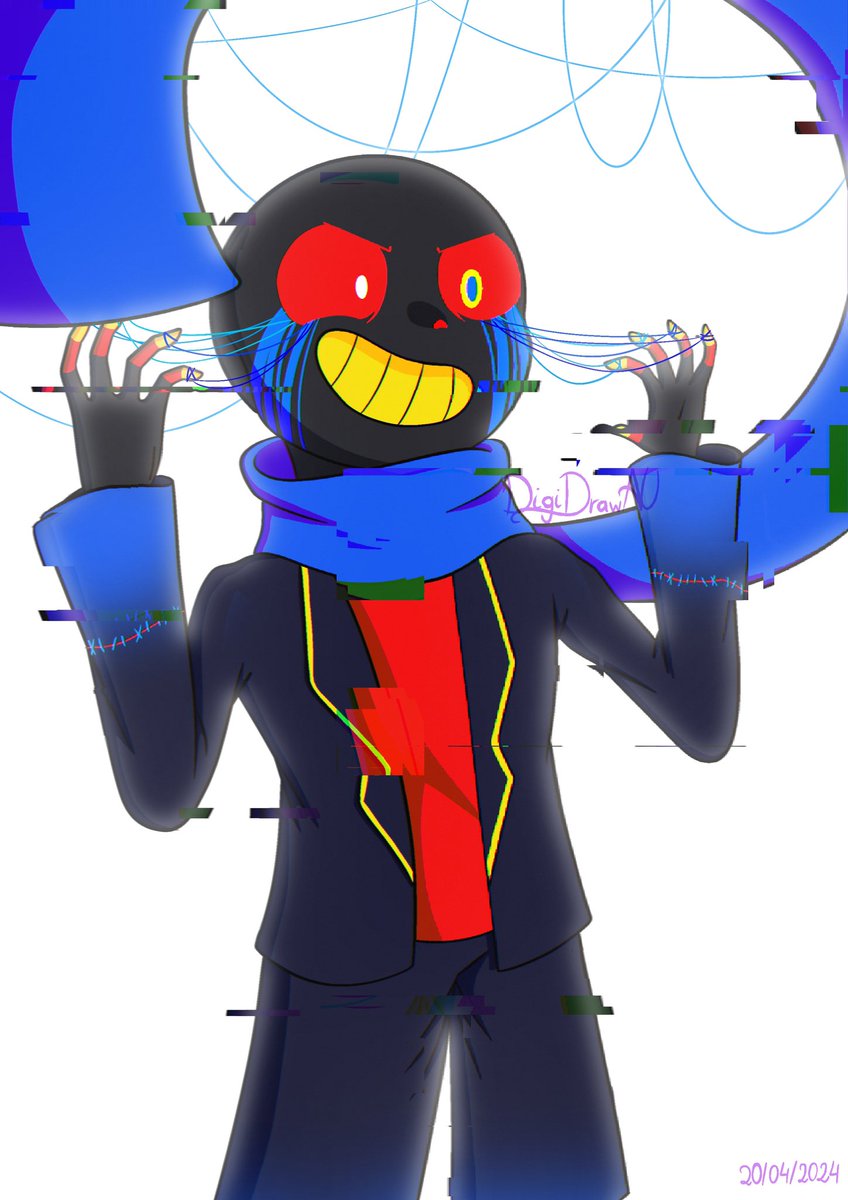 DigiDrawAU's tweet photo. Here I come back with a redraw of my first post in my new art style. #undertale #undertaleAU #errorsans 

         Oct 2022.                                                               Apr 2024 https://t.co/fqGfK5wQR7