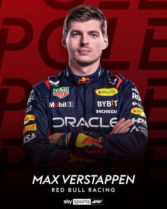 Max takes pole in Shanghai! 🏁 Who’s ready to challenge him on race day? @SkySportsF1 #formula1 #f1 #shanghai #raceday #pole