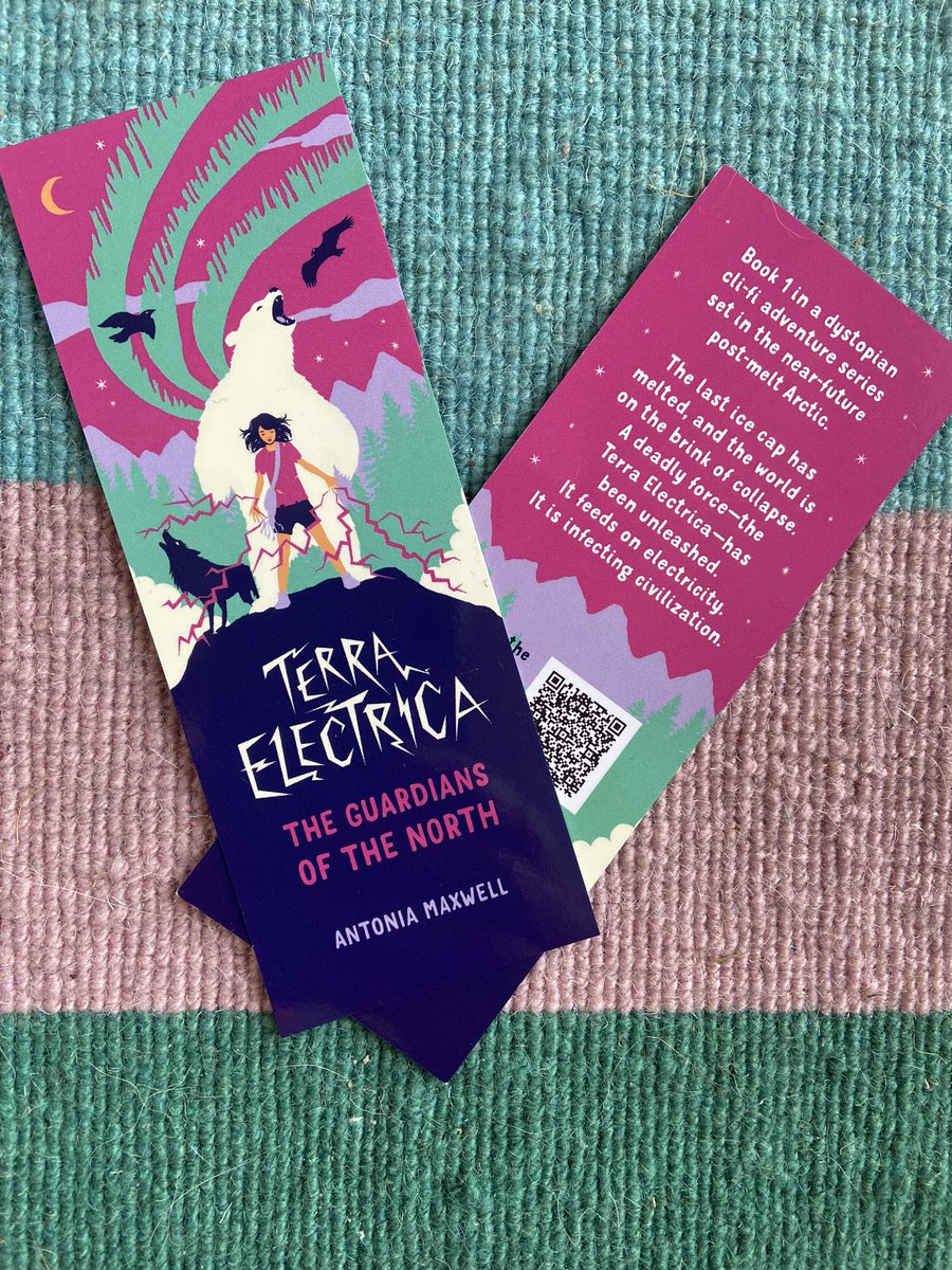 Terra Electrica ⚡️⚡️⚡️- my debut MG immersive adventure story - is on its way to print! Lovely @NeemTreePress have made these book marks so you can keep your place… #debutauthor #KidLit #KidsClimateFiction #ArcticAdventure