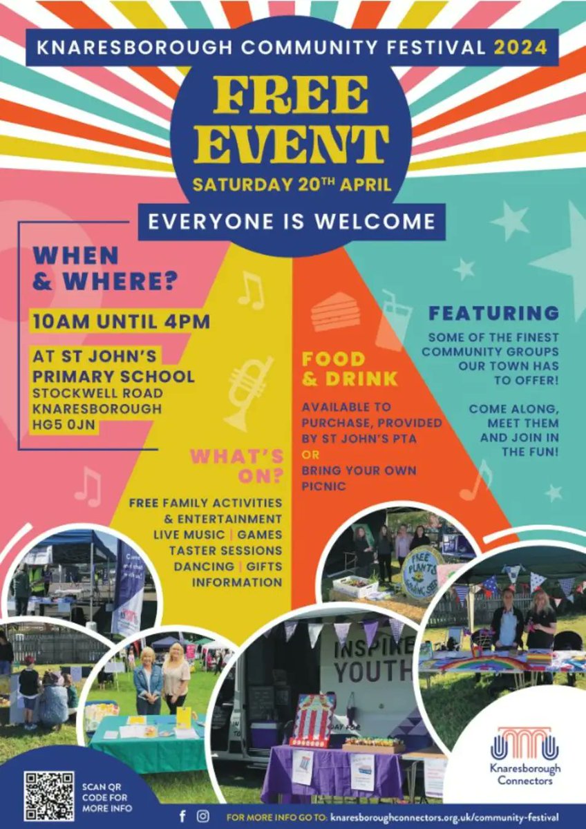 Don't miss the free Knaresborough Community Festival today at St John's Primary School in #knaresborough