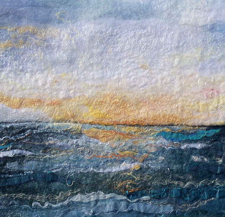 Upcoming Workshop Reflections: Sea and Sky, Feltmaking with Susan Mulcock. Saturday 18th May 2024, 10am to 4pm. £75 including materials.