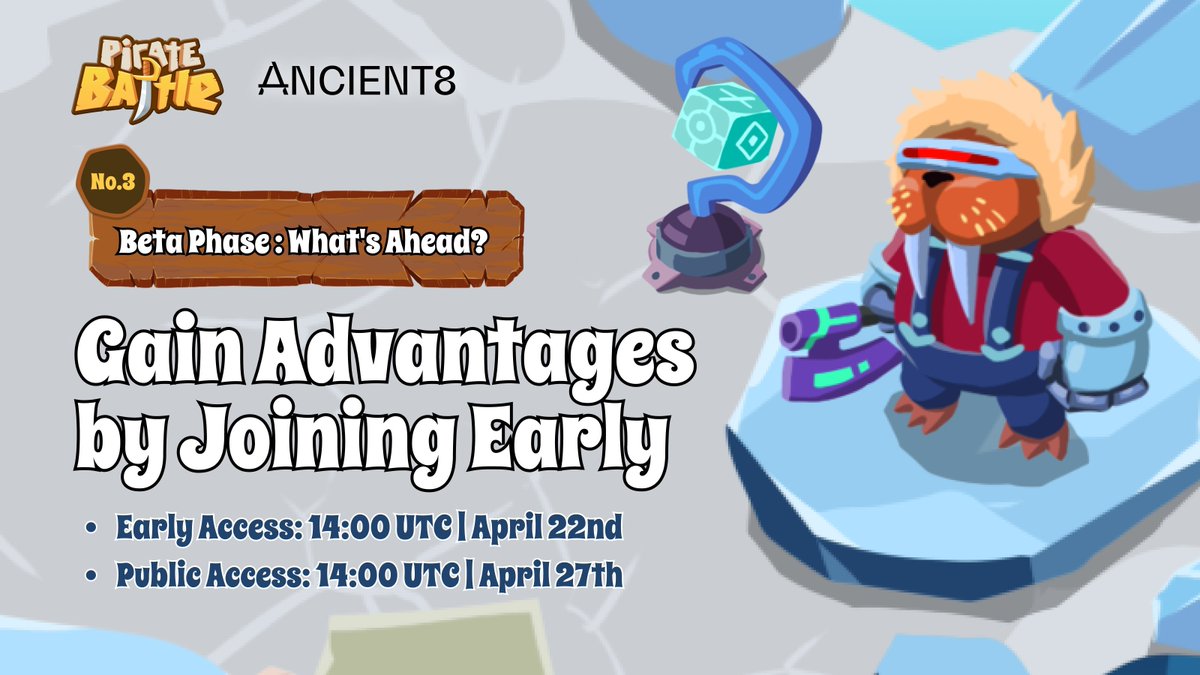 apixtwts's tweet photo. 2 birds 1 stone

you can farm Ancient8 by playing Pirate Battle, which will have their own token $pbt

Ancient8 has been on mainnet for 1 month with solid user stats

Pirate Battle will start their beta phase on monday https://t.co/KCMSEggSii