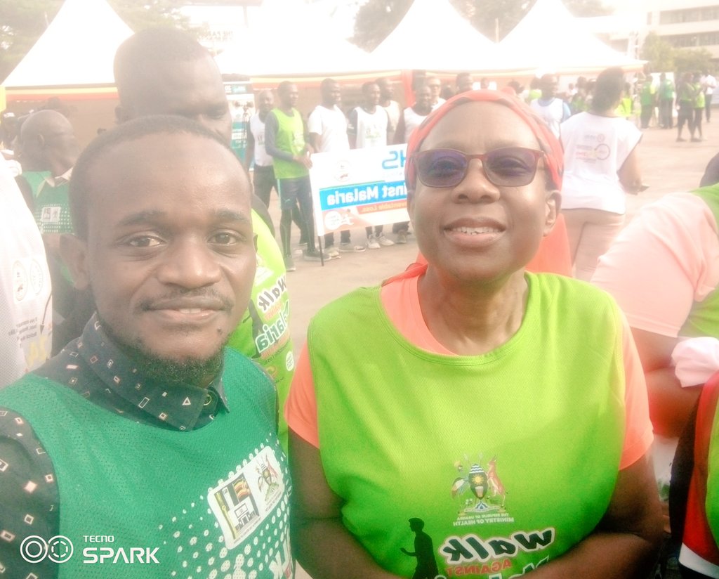 Earlier on with the Minister of Health of the Republic of Uganda RT HON Dr JANE RUTH ACENG OCERO @JaneRuth_Aceng at the Annual Walk against Malaria.

#YouthsAgainstMalaria 
#EndMalariaBy2030