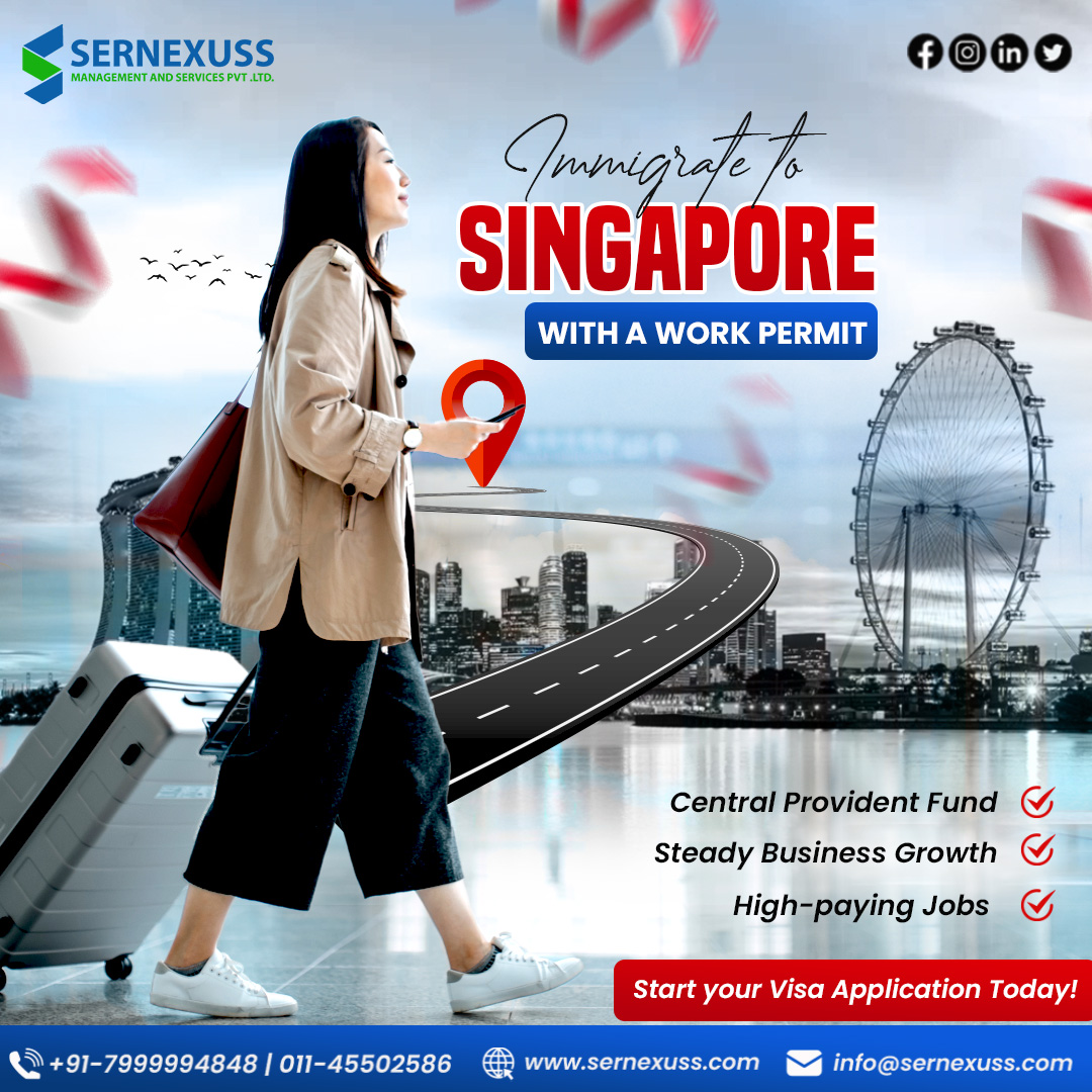 Apply for a Singapore work permit and explore the opportunities abroad. 

Read more:- bit.ly/49sIY5b

#singapore #singaporeworkpermit #singaporeworkvisa #workvisa #workpermit #sernexuss #sernexussimmigration