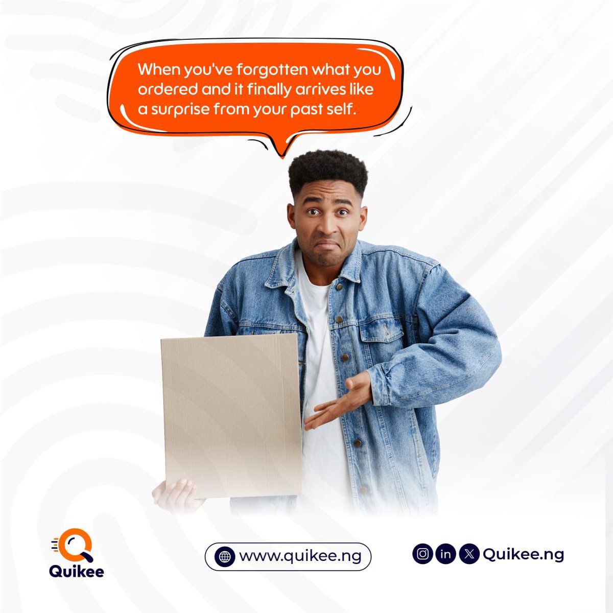 quikee_ng's tweet photo. Did you contribute to the Tunde Onakoya fundraising effort?

By the way, which of the slides resonates with you?

The second slide shows how swift we deliver your orders.

https://t.co/POeEmCcsYj makes you shop right!

Guinness World Record Tyler Perry Mayorkun #whatsapp EFCC https://t.co/idNwsy21El